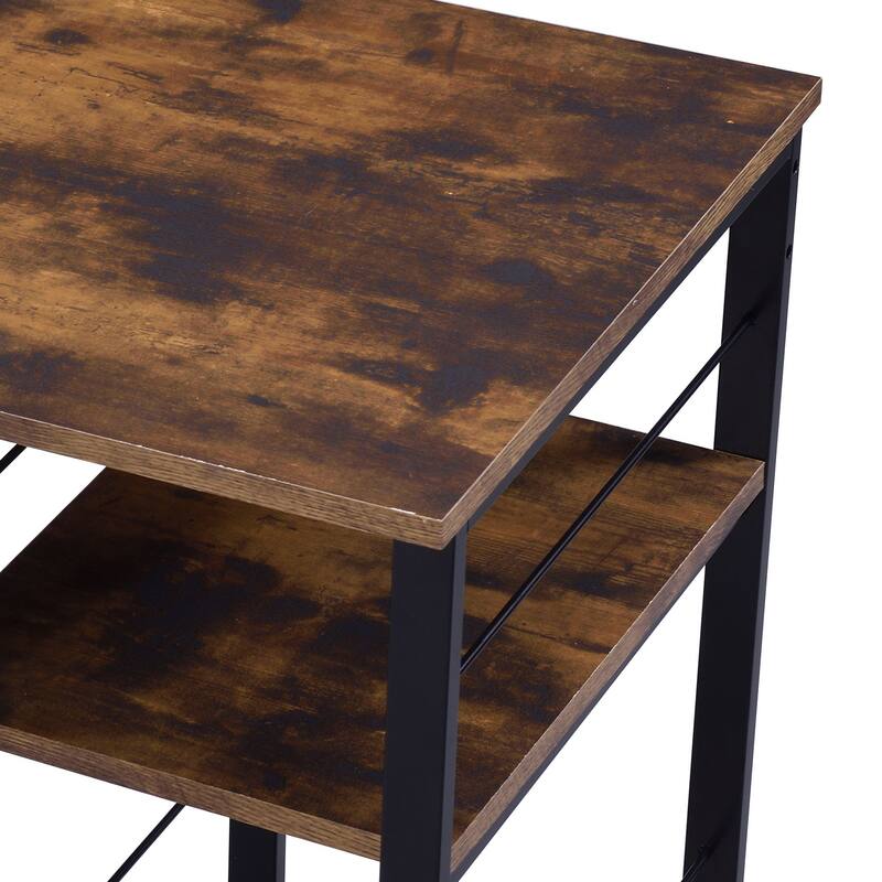 Versatile Weathered Oak Writing Desk with Innovative Design for Productivity