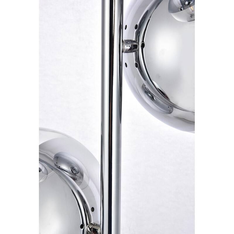 Mid-century Modern Clear Glass 3-light Floor Lamp