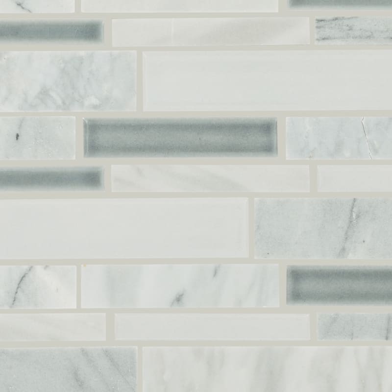Daltile Raine Polished Natural Stone Random Linear Mosaic Tile (Set of 10) (9.80 SQFT Per Carton)