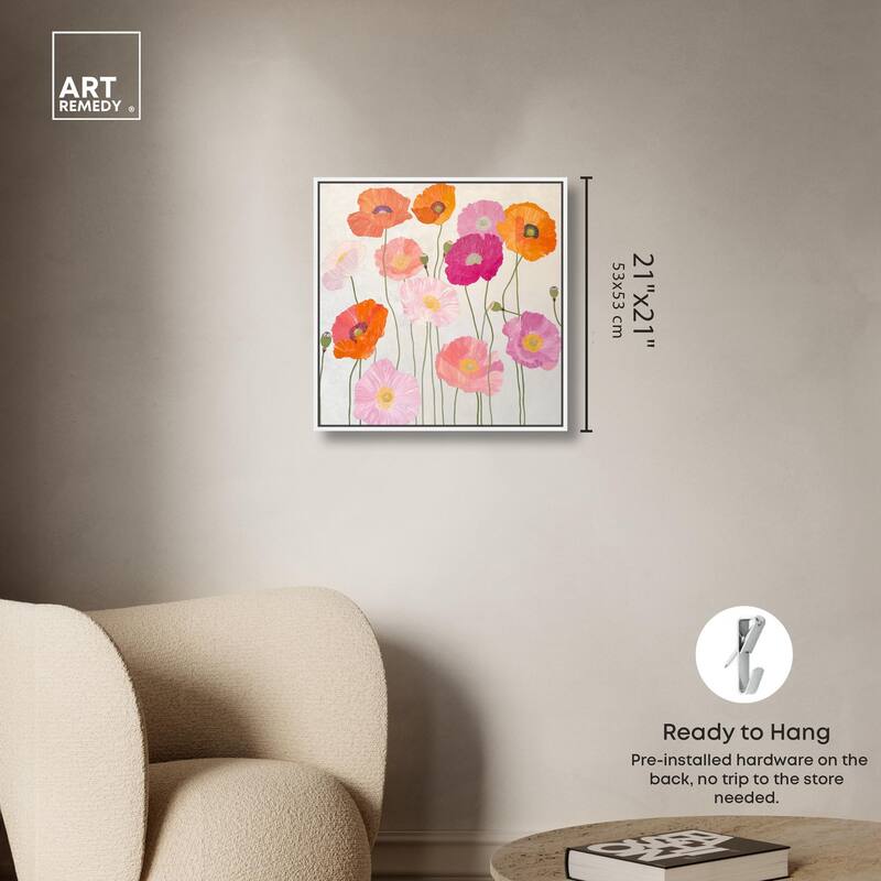 Sunset Poppy Chorus II Canvas by Art Remedy