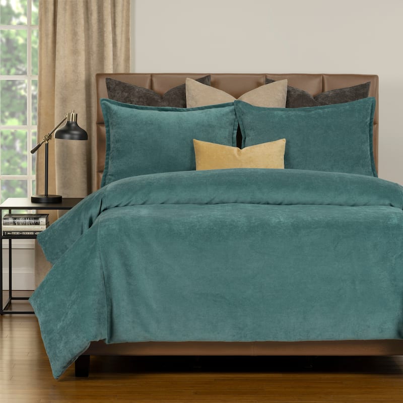 Mixology Padma 8 Piece Duvet Cover and Insert Set - Sea Blue - King