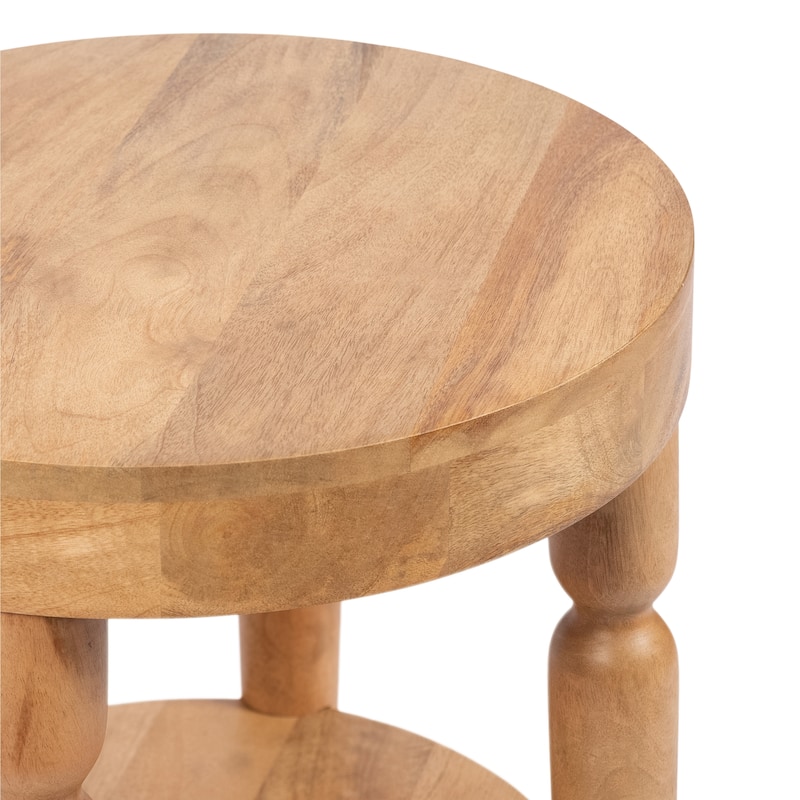 Kate and Laurel Ardentown Round Wood Side Table