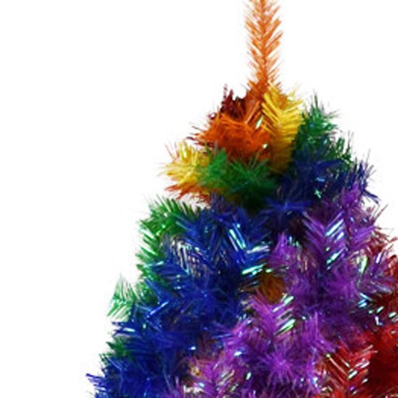 HomeRoots 7.5' Rainbow Spiral Fir Christmas Tree - 40.00 in. x 90.00 in. x 40.00 in.