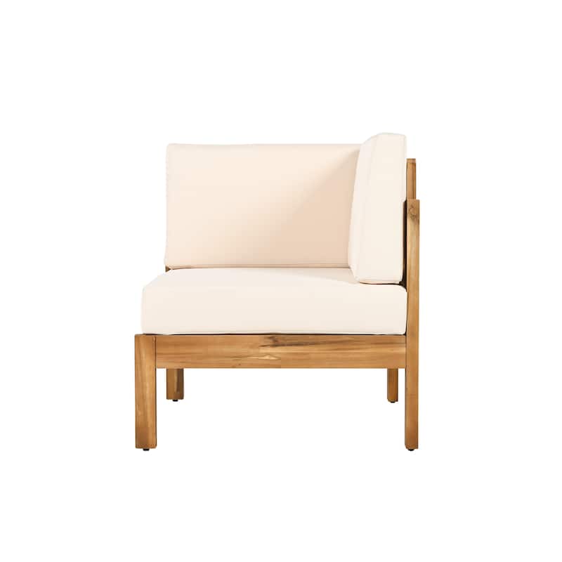 Christopher Knight Home - Mia 4-Pieces Acacia Wood Patio Chat Set