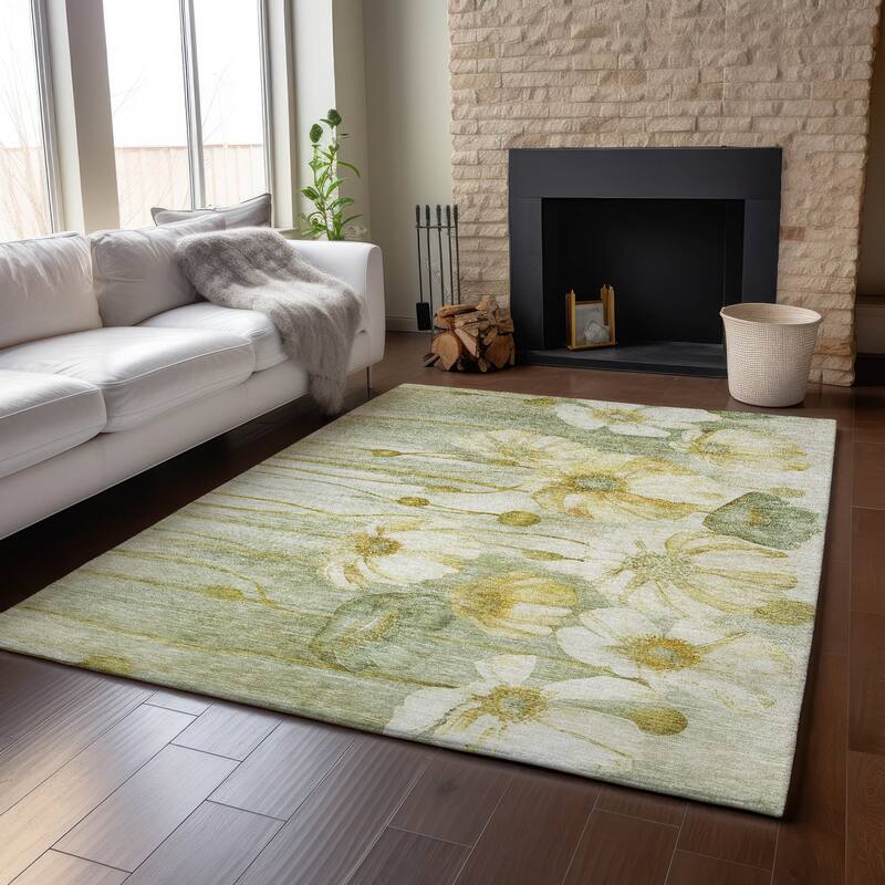 Premium Washable Super Soft Modern Floral Mayfield Rug