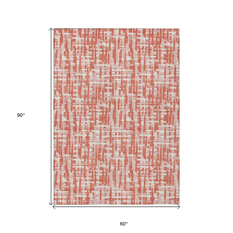 HomeRoots Abstract Transitional Rectangle Outdoor Rug