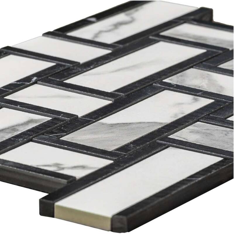The Tile Life Stately Tre Basketweave 9.5x14 Porcelain Floor & Wall Tile