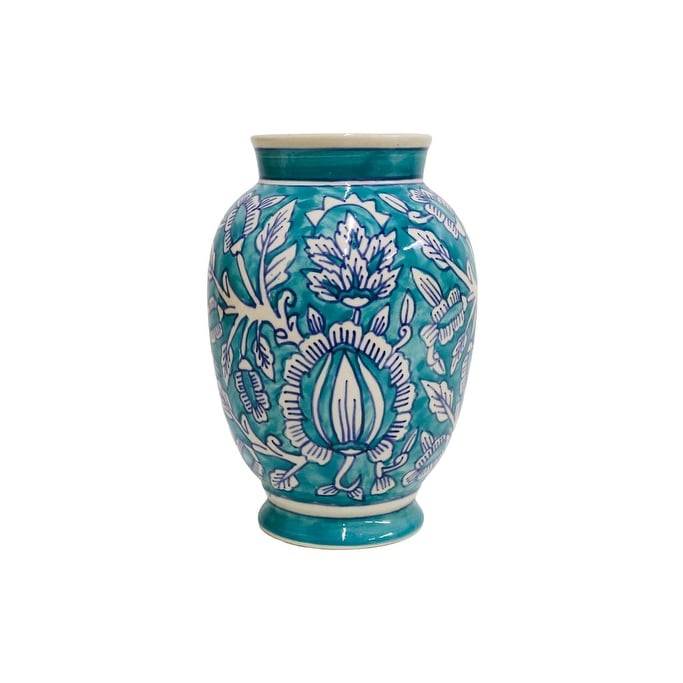 Home&Manor Classic Ceramic Vase Teal