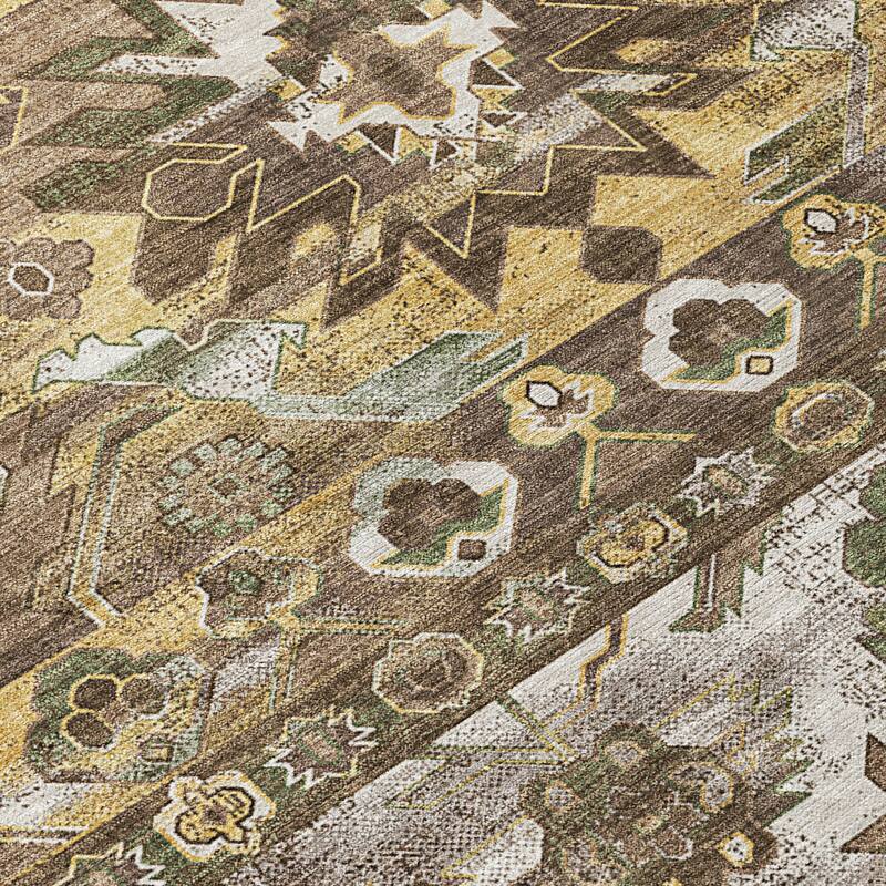 Machine Washable Indoor/ Outdoor Traditional Hudson Chantille Rug