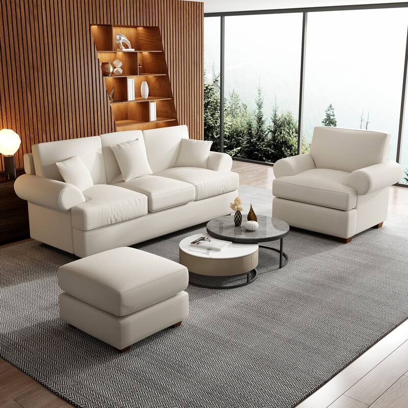 Modern Style Single Sofa Fabric Oversized Armchair for Living Room