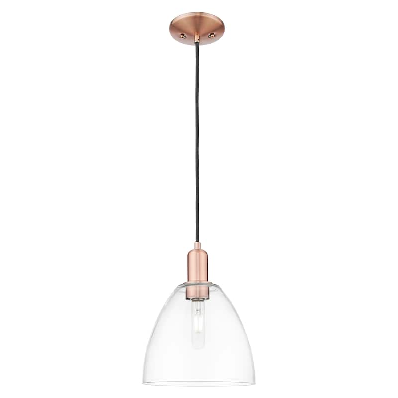 Innovations Lighting Endless Possibilities Arcadia - Bristol - 1 Light 9" Cord Hung Mini Pendant - Clear/Antique Copper
