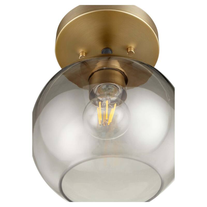 Quorum International 372-1-80 Clarion 8" Wide Semi-flush Globe Ceiling