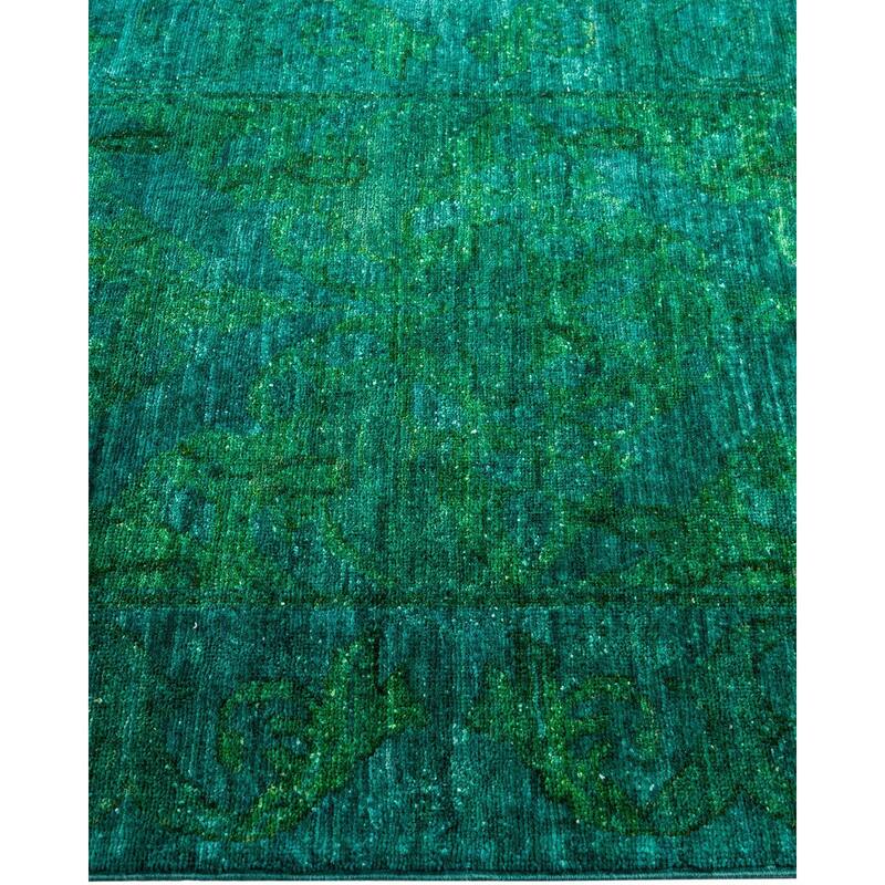 Contemporary Overdyed Wool Hand Knotted Area Rug - 3' 1" x 5' 3"
