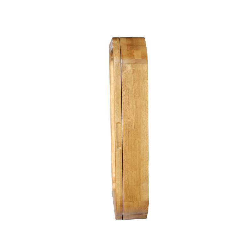 29.72*19.69 inches Functional Mirror with Cabinet, Wood Framed Bathroom Wall Cabinet with Mirror and Adjustable Shelves