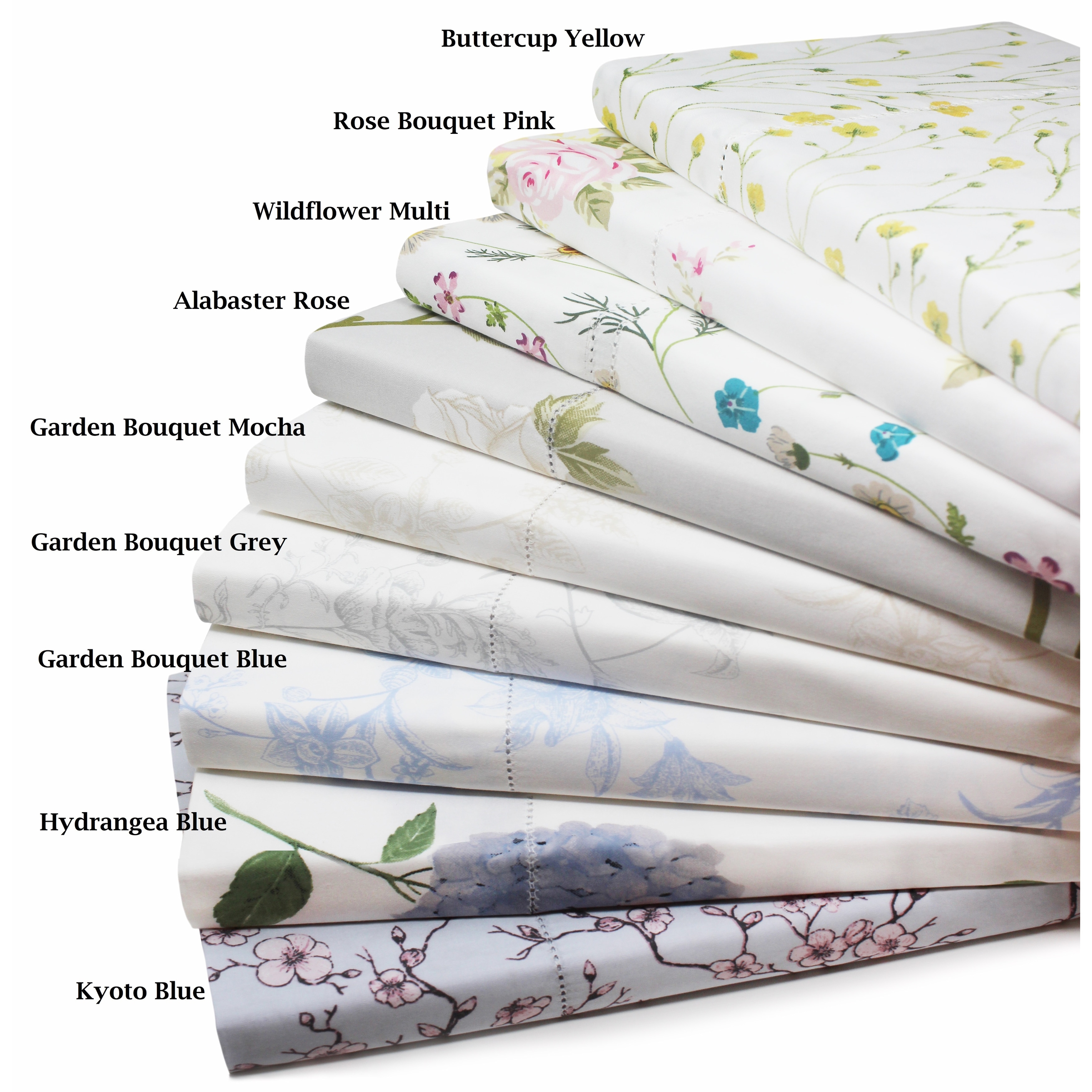 Printed Floral Design Cotton Collection Sheet Set and Pillowcases - Picture 9 of 130