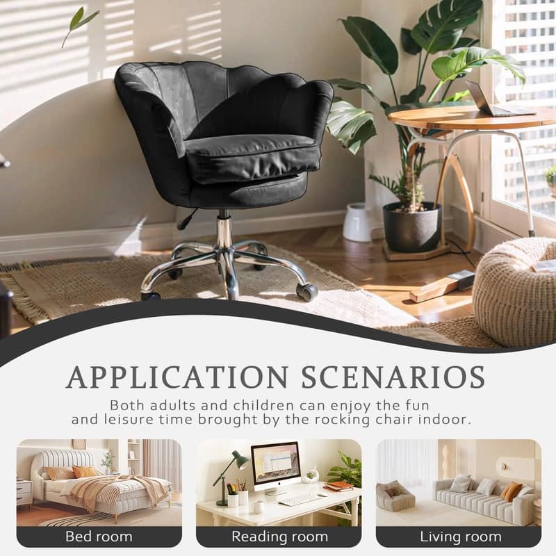 VANITII Accent Chair Swivel Vanity Chair Office Desk Chair With Wheels Modern Height Adjustable Pink/Grey/White