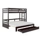 preview thumbnail 3 of 8, DHP Rhodes Extendable Twin-over-Twin/King Bunk Bed with Storage Drawer, Brown