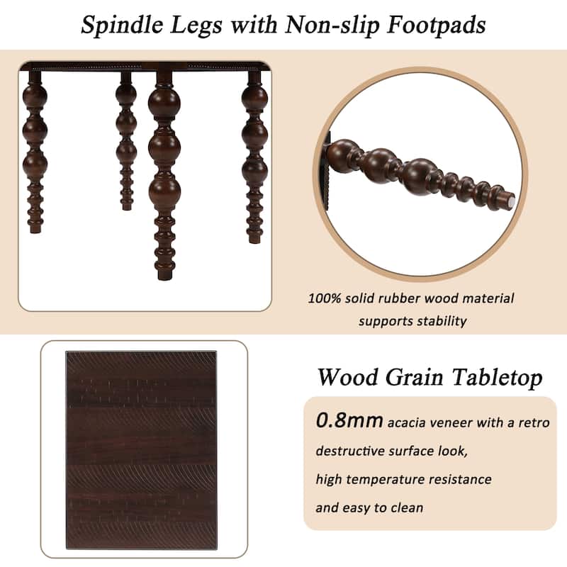 Narrow Sofa Side Table Accent Table Solid Wood End Table with Drawer