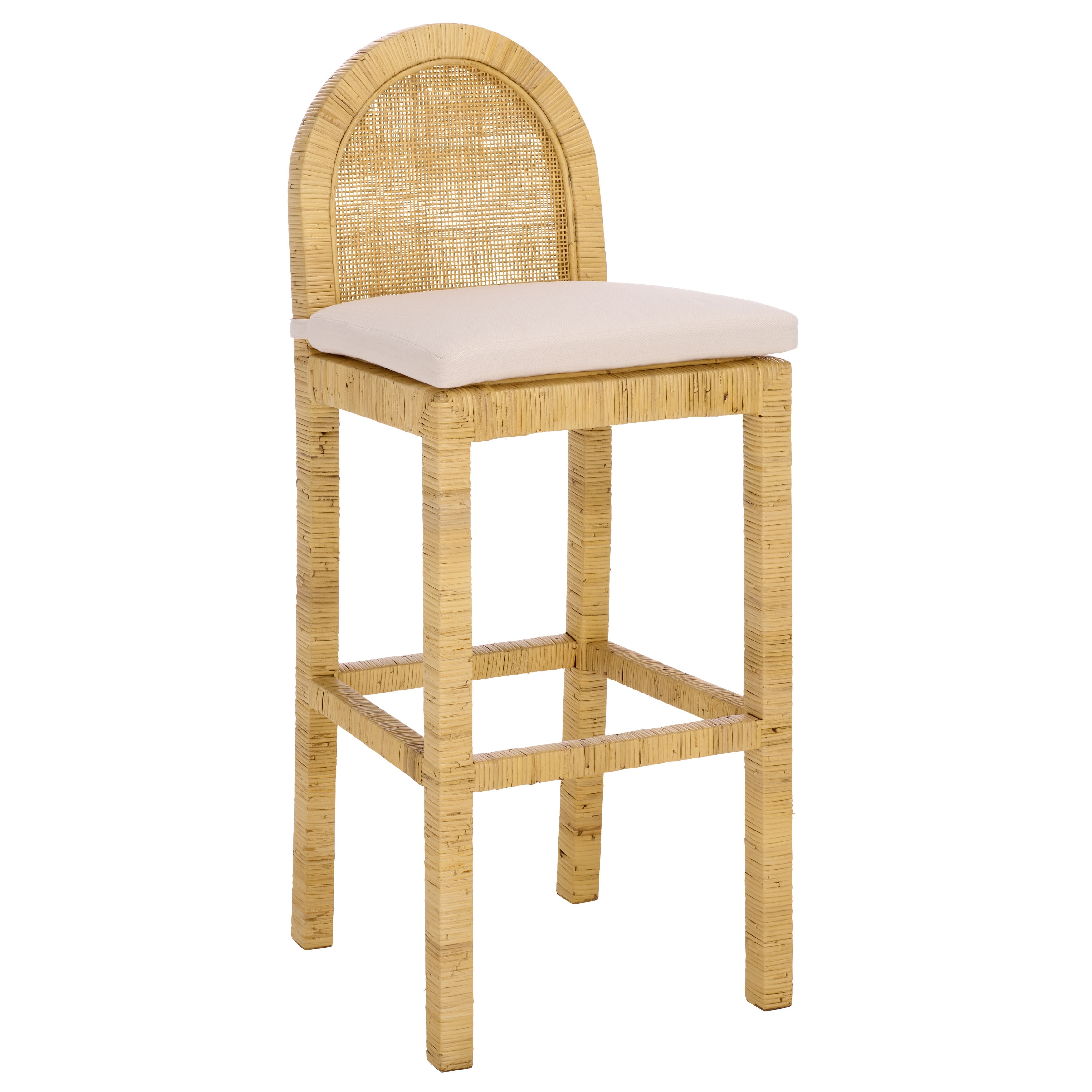SAFAVIEH Tojo Cane 29.5-Inch Seat Height Wood Bar Stool - 20