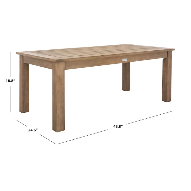 SAFAVIEH Couture Lala Cruz Patio Coffee Table - 48.8" x 24.6" x 18.8" - 49Wx25Dx19H