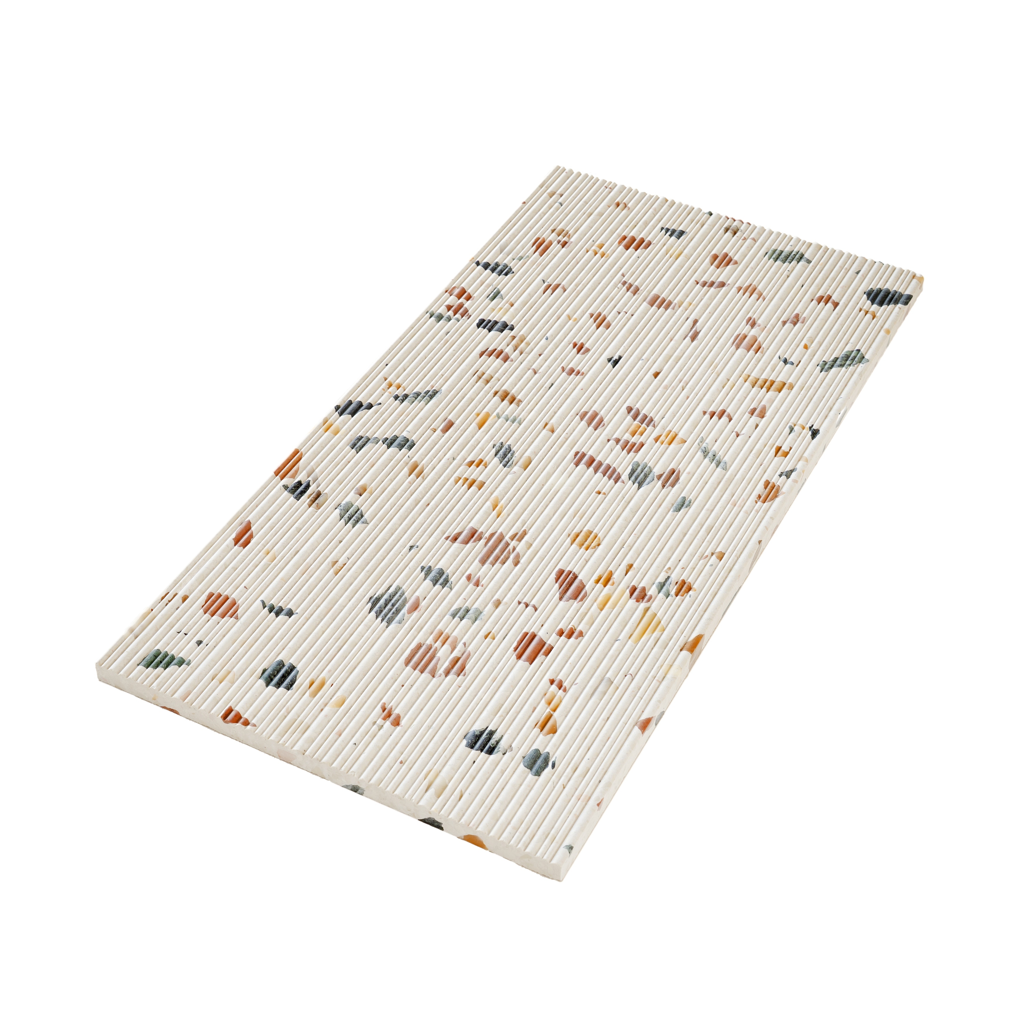 Terraforma 12x24 in. Beige Textured Terrazzo Large Wall Tile (7.75