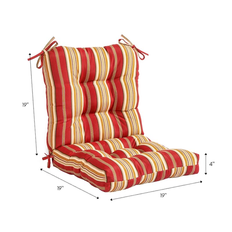 Outdoor Tufted Dining Chair Cushion (Set of 2)