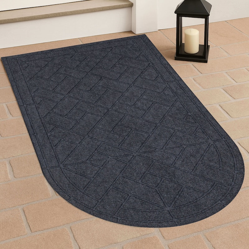Mohawk Home Diagonal Pavers Arched 3' X 5' Door Mat