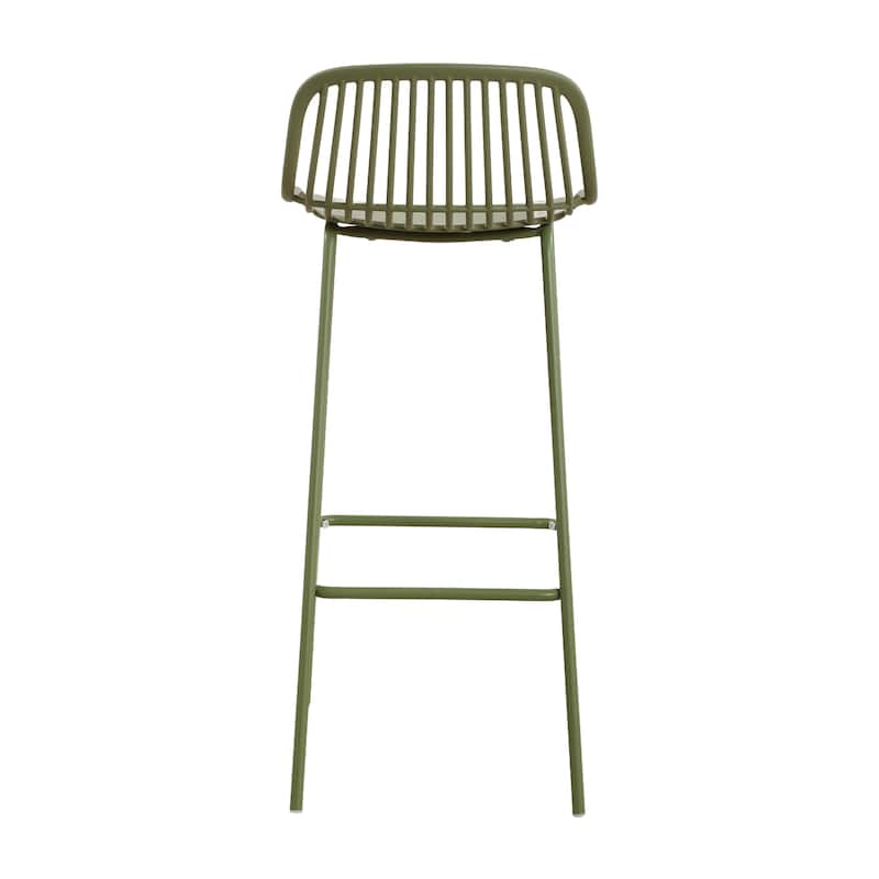 Christopher Knight Home - Benson Modern Outdoor Barstool with Weather-Resistant Design - Set of 2