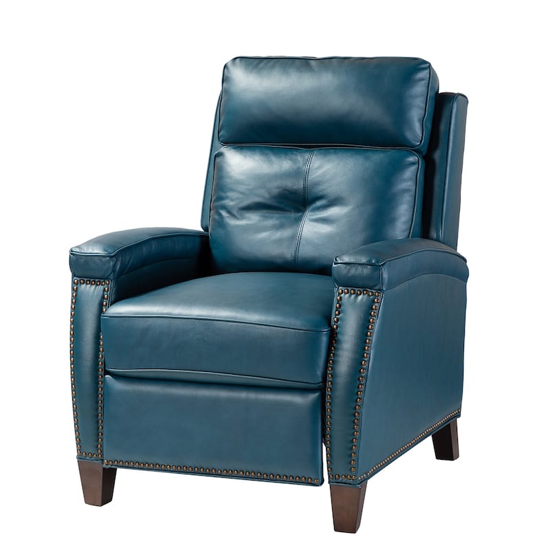 Gaspar Mid-Century Modern Pushback Recliner with Nailhead Trim by HULALA HOME