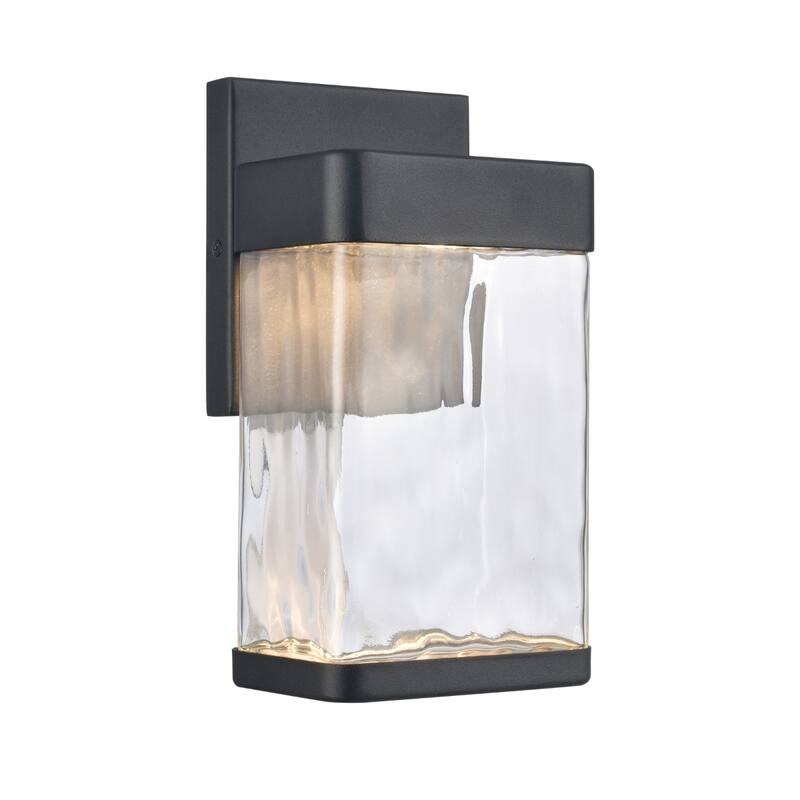 Cornice High Integrated LED Outdoor Sconce - Charcoal Black - 9.75 inch Tall - Charcoal Black