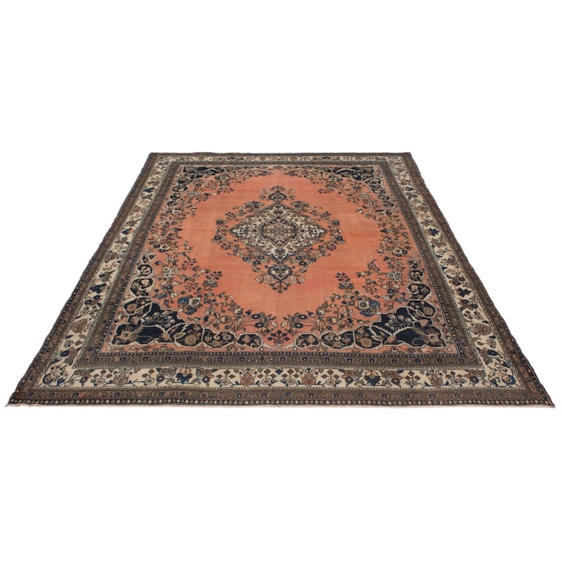 ECARPETGALLERY Hand-knotted Antalya Vintage Copper Wool Rug - 10'6 x 13'6