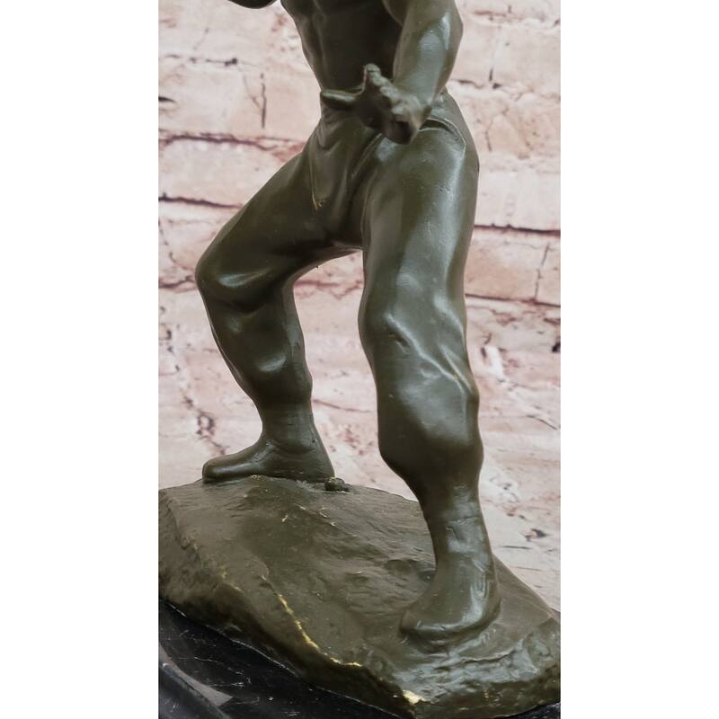 Bruce Lee Martial Artist In Fighting Pose Bronze Sculpture - Kung Fu Karate Art