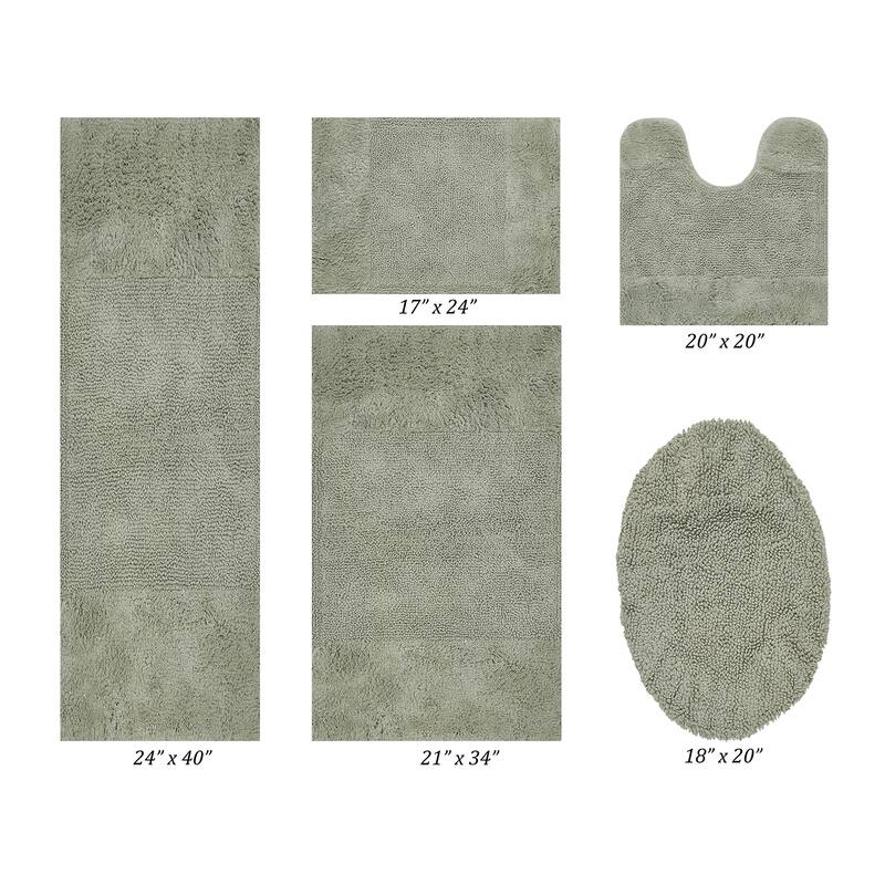 Better Trends Bath Rug 100% Cotton Water Absorbent Tufted Bathroom Rug Set for Shower, Sink Mats Machine Wash Granada Collection