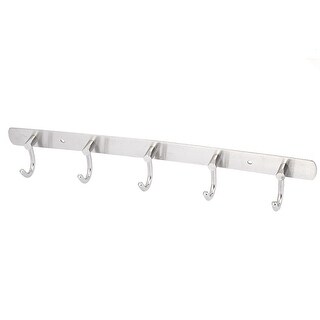 Shop 5 Hooks Stainless Steel Wall Mounted Towels Bag Coat Hook