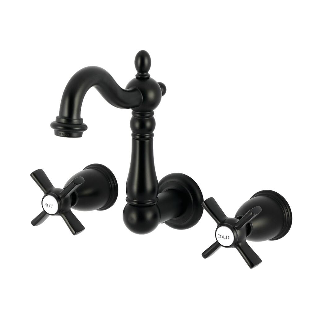 Kingston Brass Millennium Double-Handle Wall Mount Bathroom Faucet