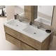 preview thumbnail 2 of 2, Selene 48" Floating Vanity in Natural Wood Finish with Double Sinks