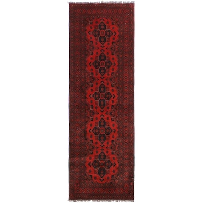 Tribal Biljik Khal Mohammadi Hugo Red/Black Runner - 2'10'' x 9'10''