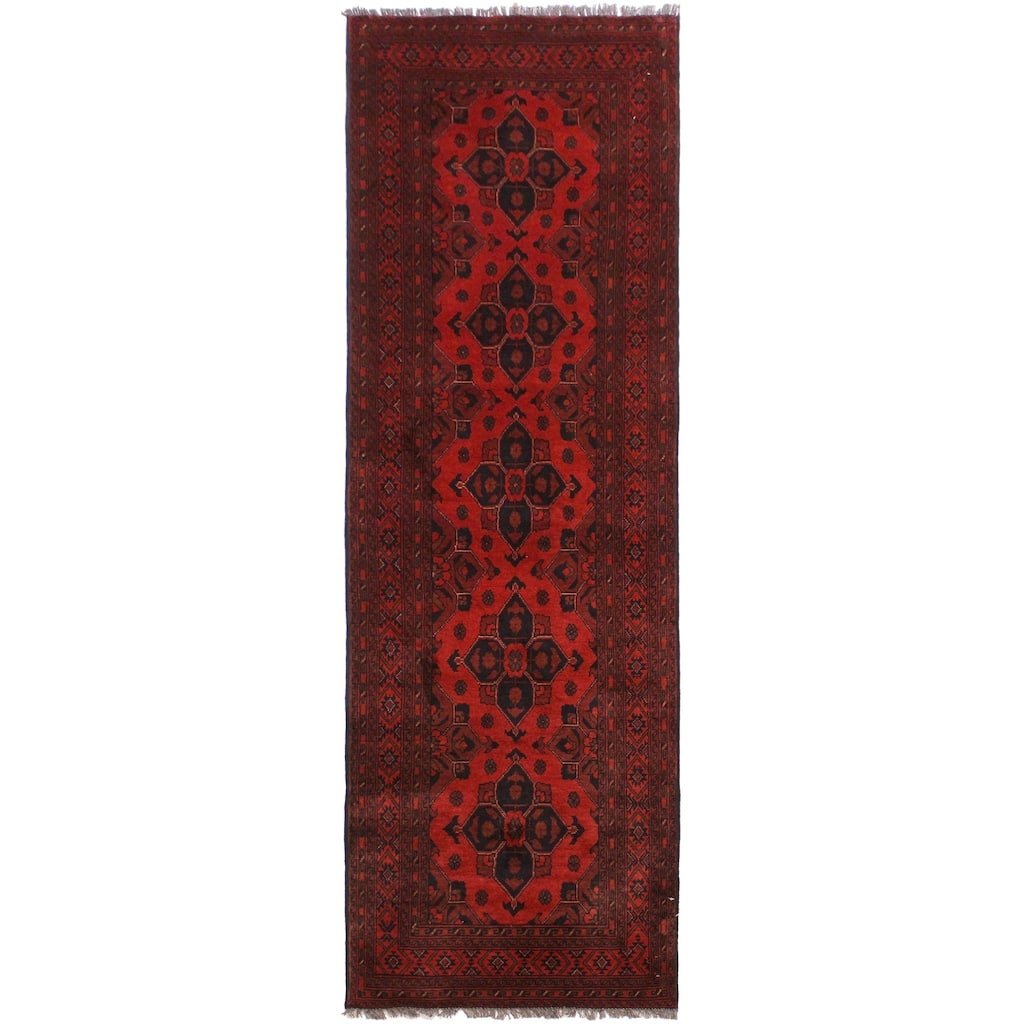 Tribal Biljik Khal Mohammadi Hugo Red/Black Runner - 2'10'' x 9'10''