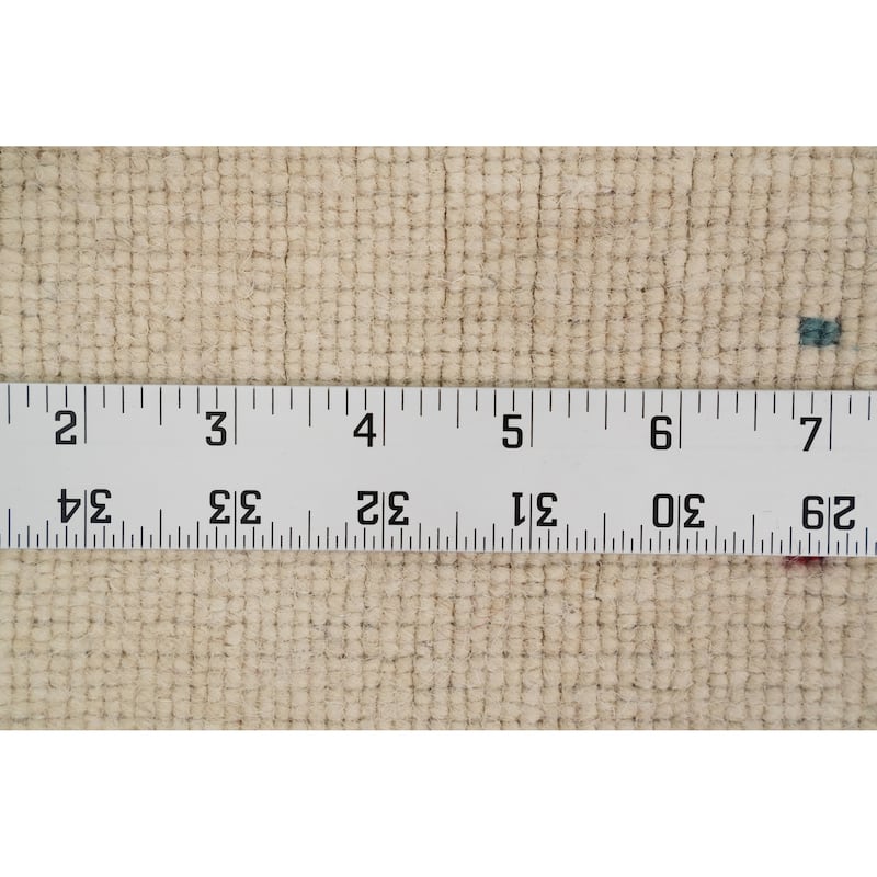 Hand Knotted Oriental 100% Wool Carpet Tribal Animal Pictorial Beige & Ivories Gabbeh Area Rug - 6' 6'' X 6' 6''