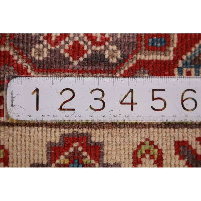 Red Kazak Oriental Foyer Rug Hand-Knotted Wool Carpet - 2'0"x 3'0"