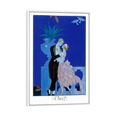 iCanvas "Yes 1921 (colour litho)" by George Barbier Framed Canvas Print