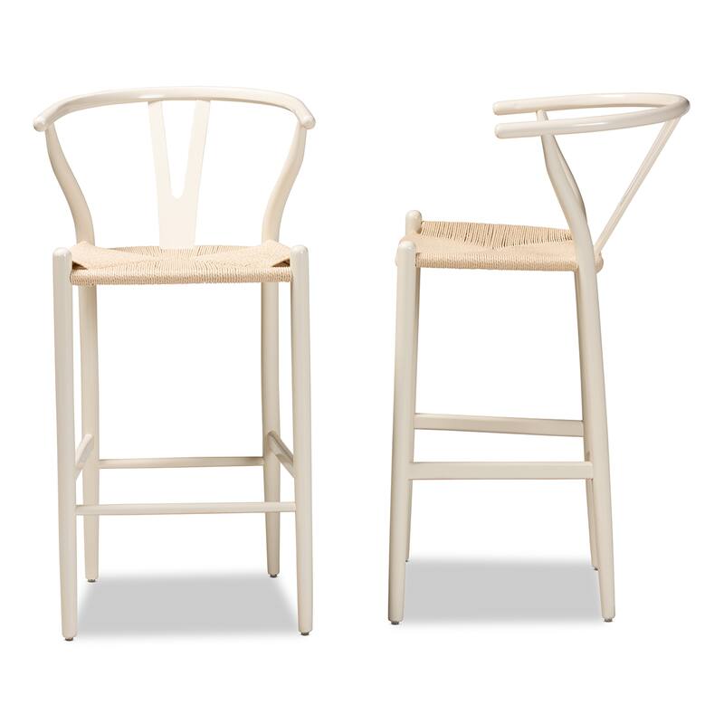 Paxton Modern & Contemporary 2-Piece Wood Bar Stool Set