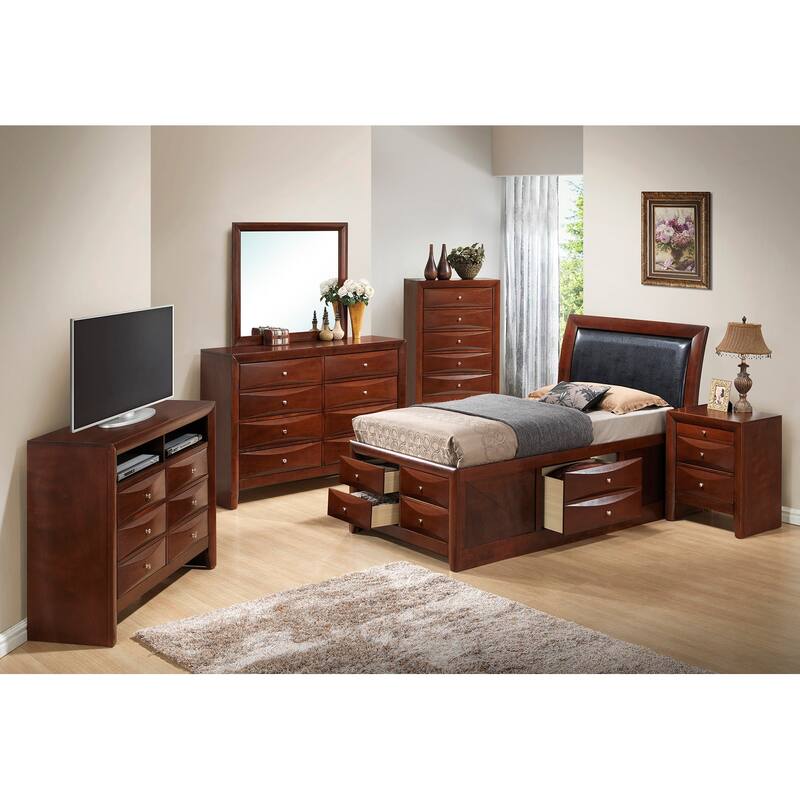 Marilla Twin Panel Beds - Cherry