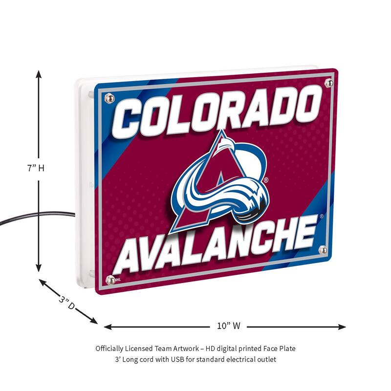 Colorado Avalanche LED Lighted Sign - White