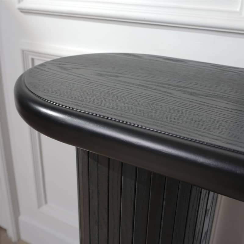 Black Entry Table Narrow Wood Console Table