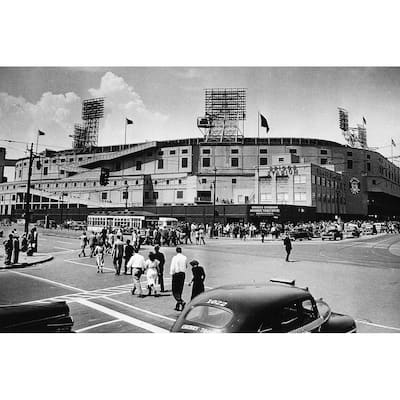 Tiger Stadium Black and White Gallery Wrapped Canvas