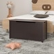 preview thumbnail 3 of 26, Wooden Toy Box with Safety Hinged Lid for Kids Aged 2+ Coffee