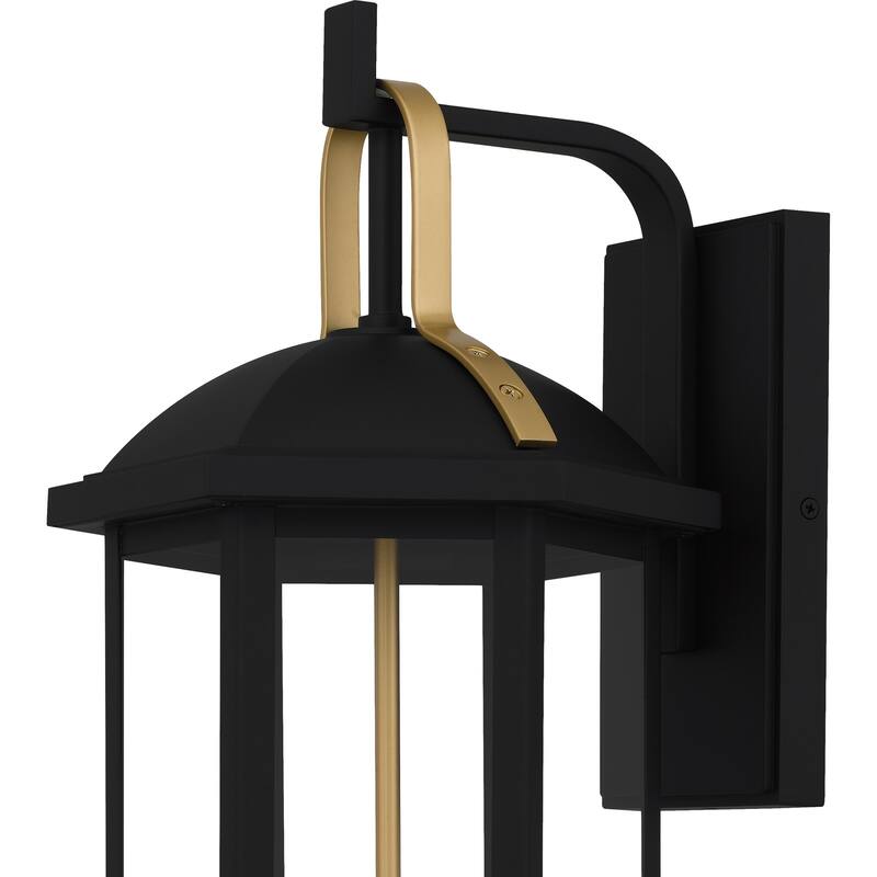 Crestfield 3-Light Matte Black Outdoor Wall Lantern