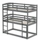 preview thumbnail 6 of 16, Twin over Twin over Twin High Quality Pine Wood Frame Triple Bunk Bed with High Guardrails