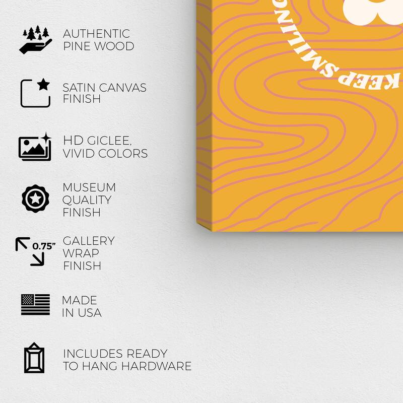 Wynwood Studio Canvas Typography and Quotes Be Kind Butterscotch Gold and Yellow Modern & Contemporary Wall Art Canvas Print